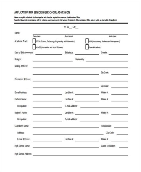Apply for Senior High School .